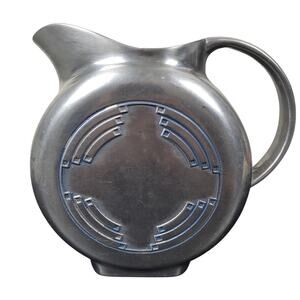 Vintage Wilton Armetale Pewter 2qt Water Pitcher South Western Aztec Navajo